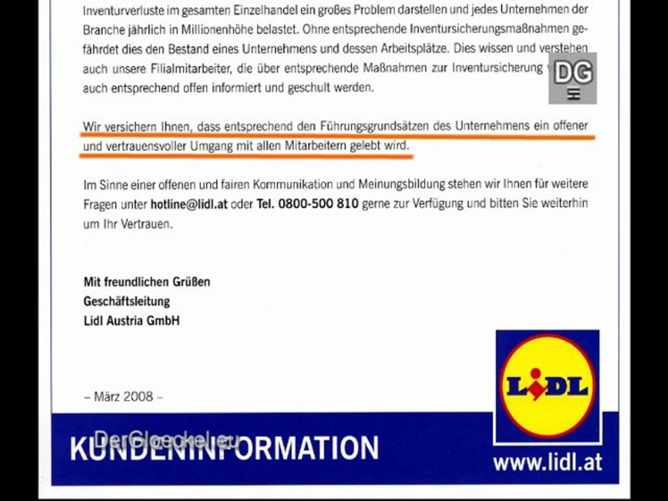 LIDL - aus dem Blick, aus dem Sinn? Nicht wirklich!