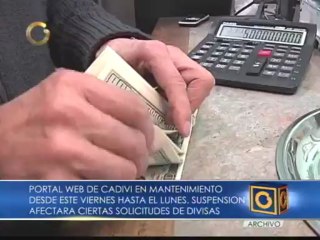 Portal web de Cadivi se encuentra en mantenimiento