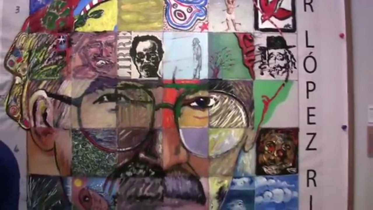 Apertura de exhibición de pinturas de Oscar López Rivera