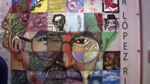 Apertura de exhibición de pinturas de Oscar López Rivera