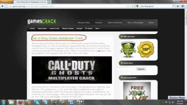 Call of Duty Ghosts Multiplayer Crack [télécharger] [Tuto]