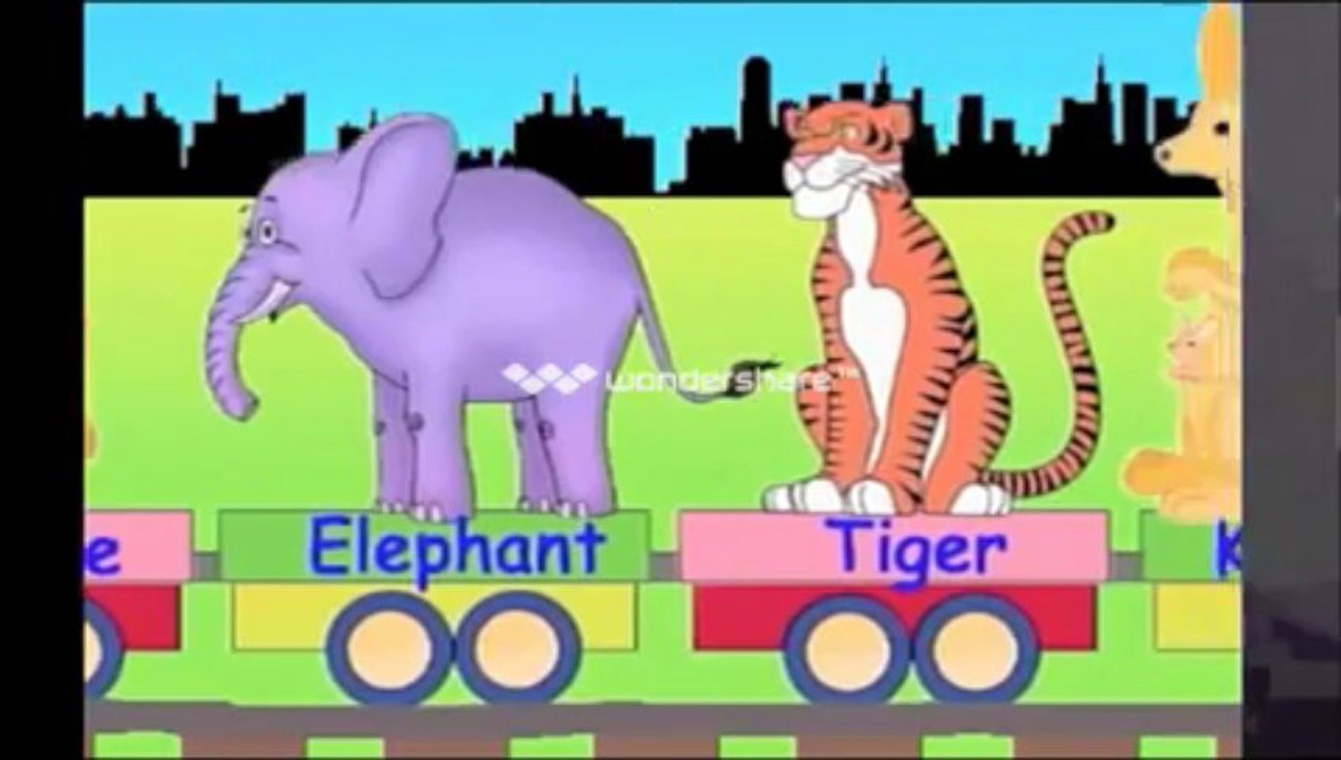 Learn Wild Animal Train - learning zoo animals video for kids - YouTube -  video Dailymotion