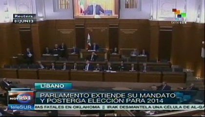 Líbano pospone elección legislativa para 2014