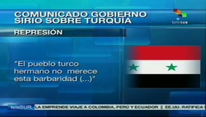 Siria critica declaraciones de Erdogan sobre protestas turcas