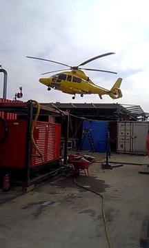 chopter in offshore gas platform Wintershall P-S 6 S24h7