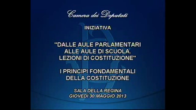 Roma - Lezioni costruttive - Dalle aule parlamentari alle aule di scuola (30.05.13)