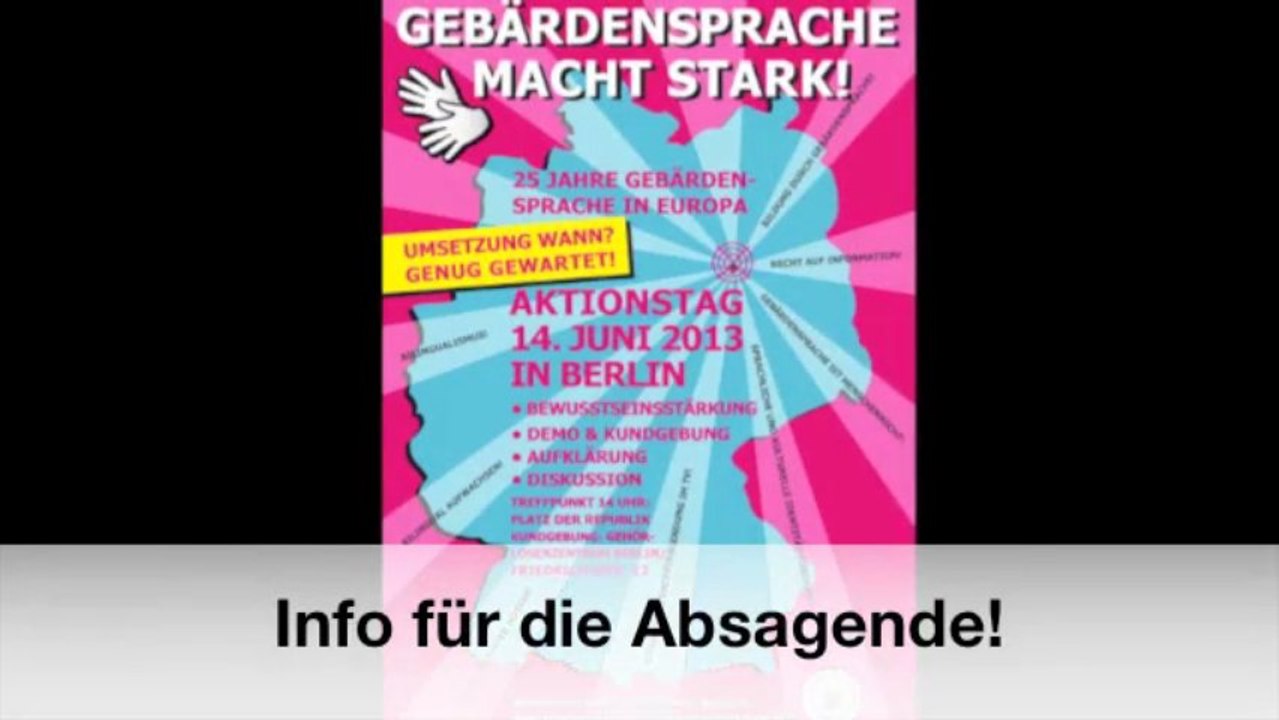 Demo Info für die Absagende!