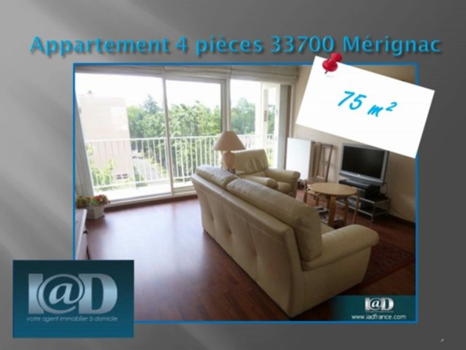 vente appartement 4 pieces 75m² 33700 MERIGNAC gironde