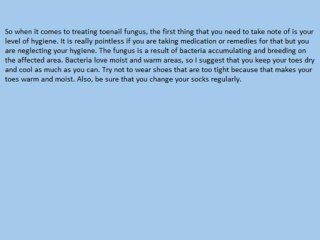 Some Things You Should Take Note Of When Treating Toenail Fungus