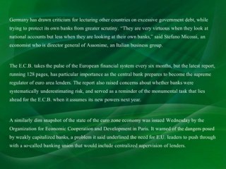 westhill consulting reviews - Risk of Bank Failures Is Rising in Europe, E.C.B. Warns