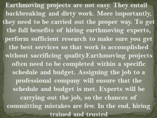 Why Hire an Expert Earthmoving Firm