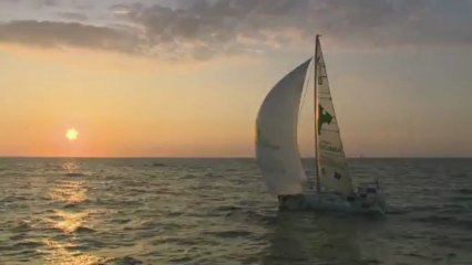 La Solitaire du Figaro Eric Bompard cachemire - Images envoyées depuis le PSP Flamant de la Marine nationale