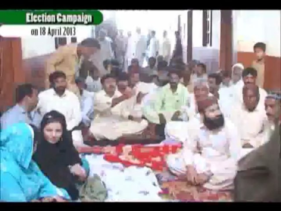 President PML Q Sindh Haleem Adil Sheikh visited Different area of his Constituency on  18.4.13.