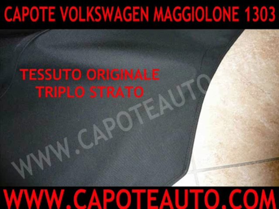 Capote cappotta Maggiolone 1303 Volkswagen cabrio epoca auto tessuto originale nero