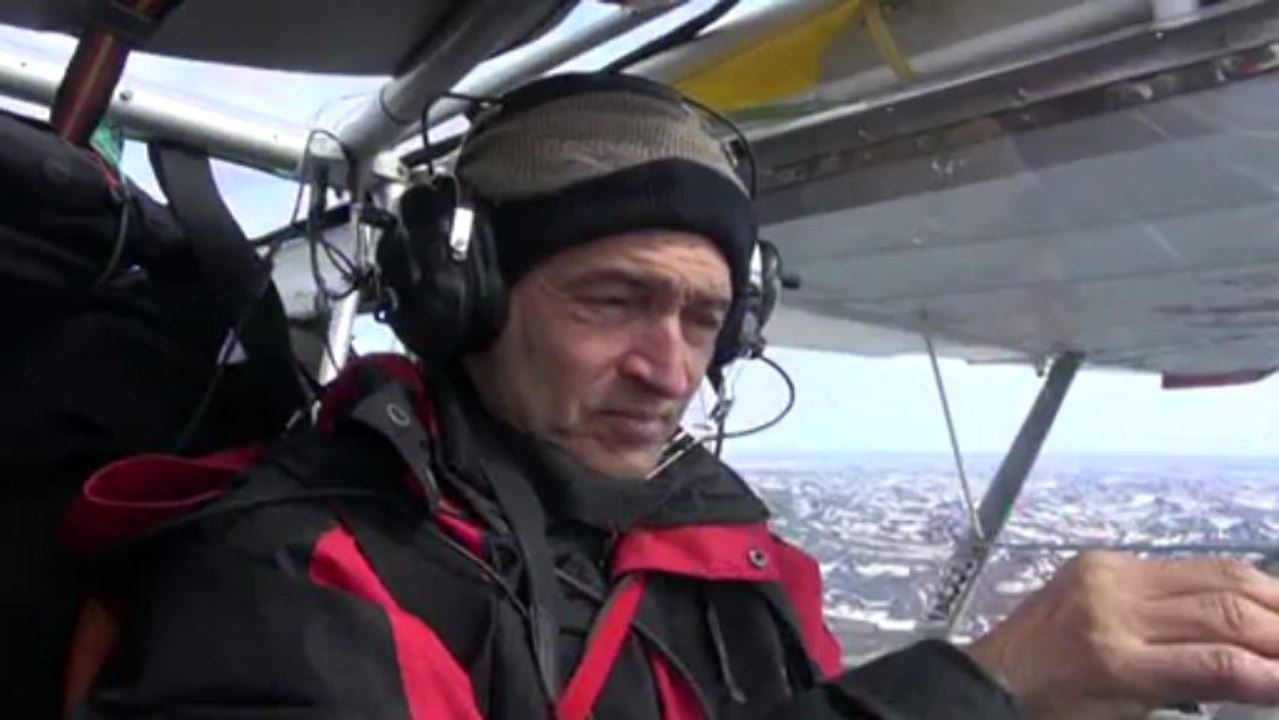 en vol en ULM d'Inukjuak à Trois Rivières, Québec, Tour du monde en ULM, projet Couleurs de la Terre, Earth-colors