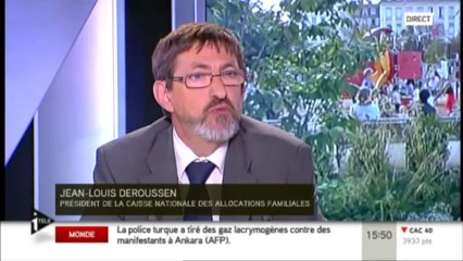Passage média - Jean-Louis Deroussen - I Télé - Baisse du quotient familial