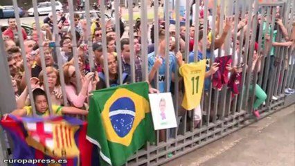 Neymar, ya en Barcelona.