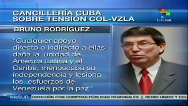 Cancillería cubana se pronuncia sobre tensión Colombia- Venezuela
