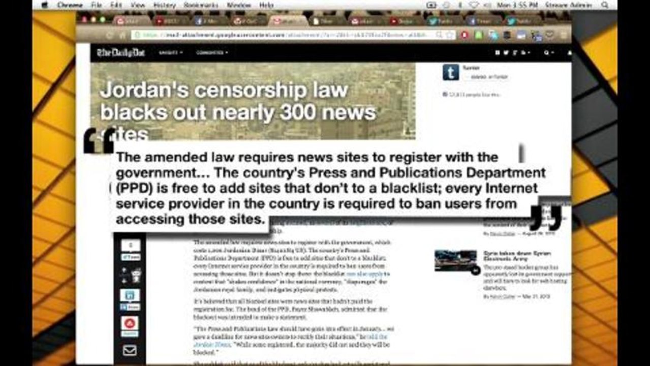#MexicoSOS, Jordanian sites blocked, Turkish pr...