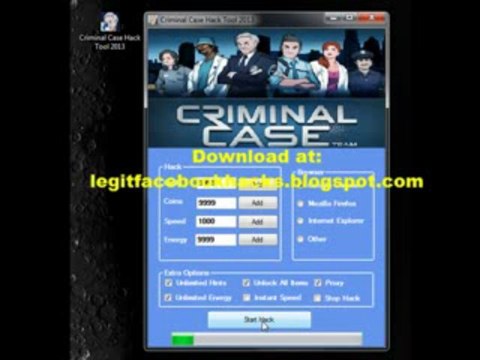 Criminal Case Hack _ Pirater Cheat _ FREE Download June - July 2013 Update