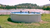 Principe de montage de piscine hors sol ronde GRE