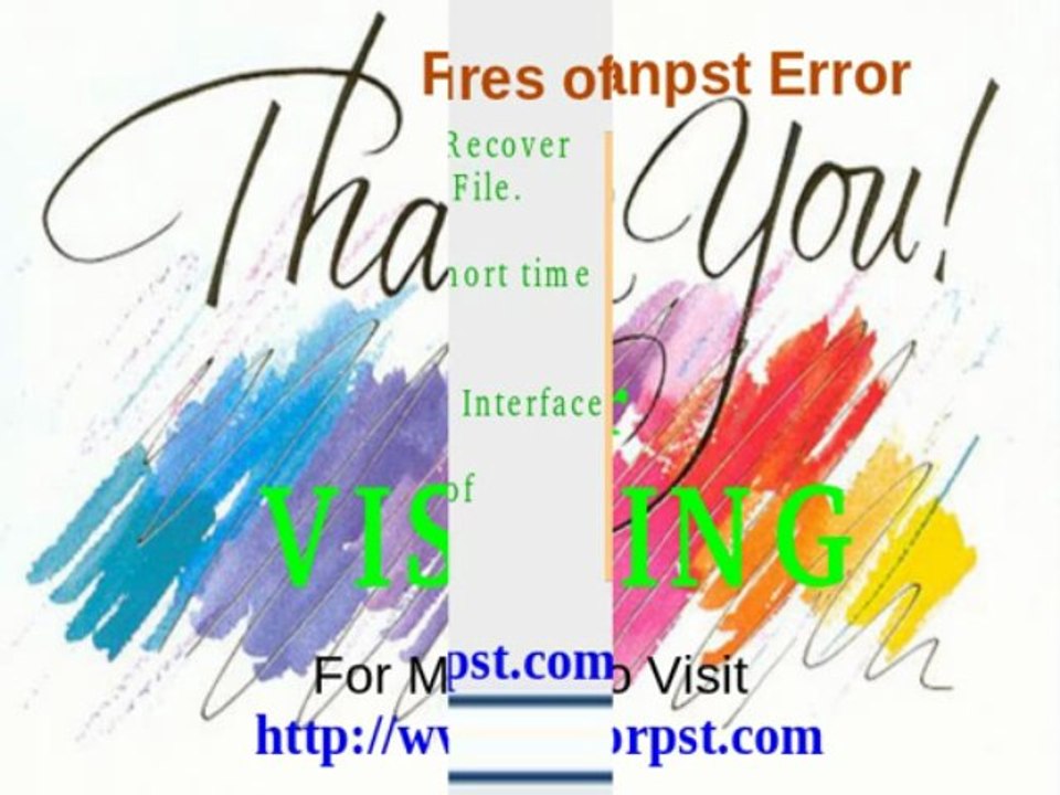 Fix Scanpst Error : Getting error while fixing files with scanpst fix it easily