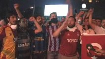 Turkish football fans unite and join protests in Istanbul