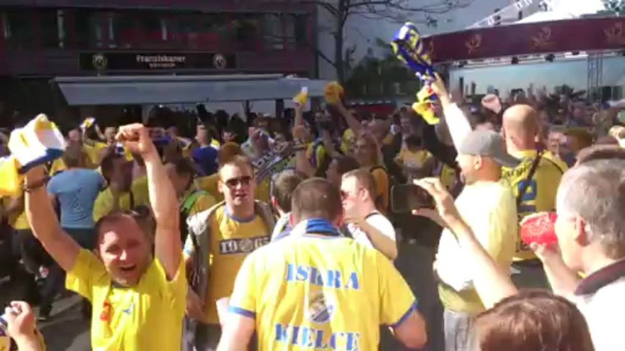 Joie supporters Kielce / Petite finale Ligue des Champions Handball 2013