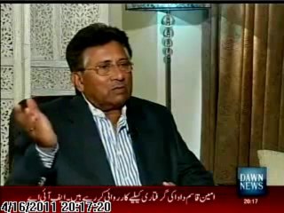 General (R) Pervez Musharraf with Azaz Syed (Dawn News 16 Apr 2011)