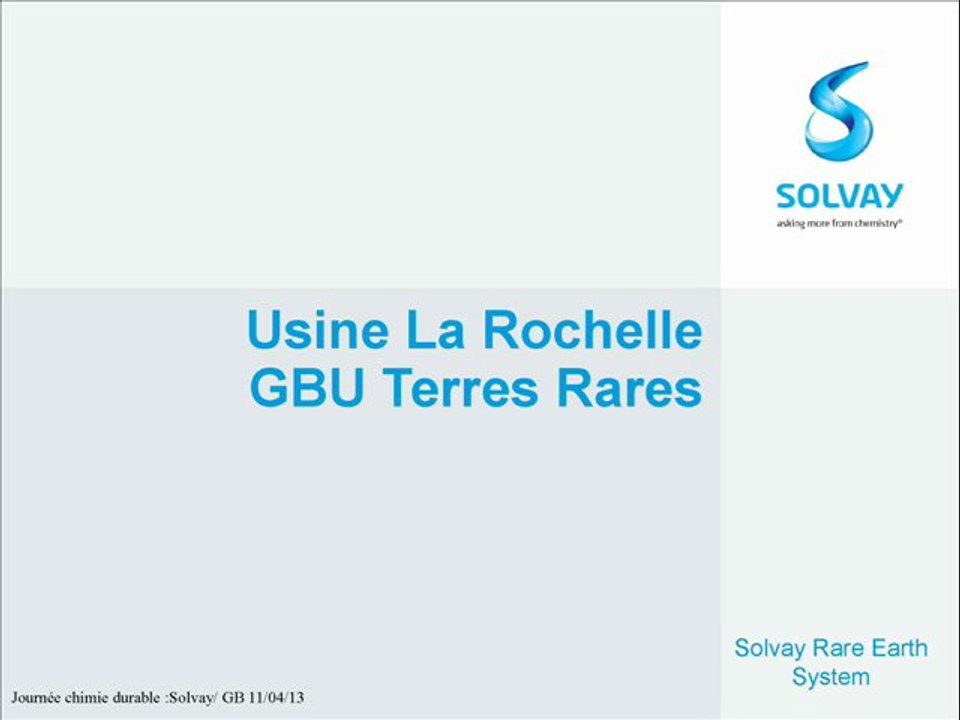 Terres rares - Solvay