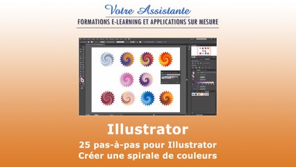 25 pas-à-pas pour Illustrator - Créer une spirale de couleurs