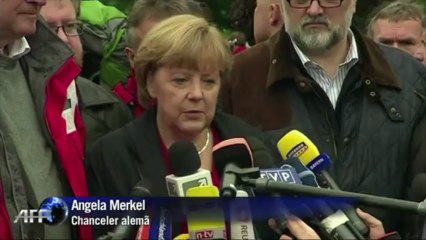 Merkel visita áreas atingidas pela cheia