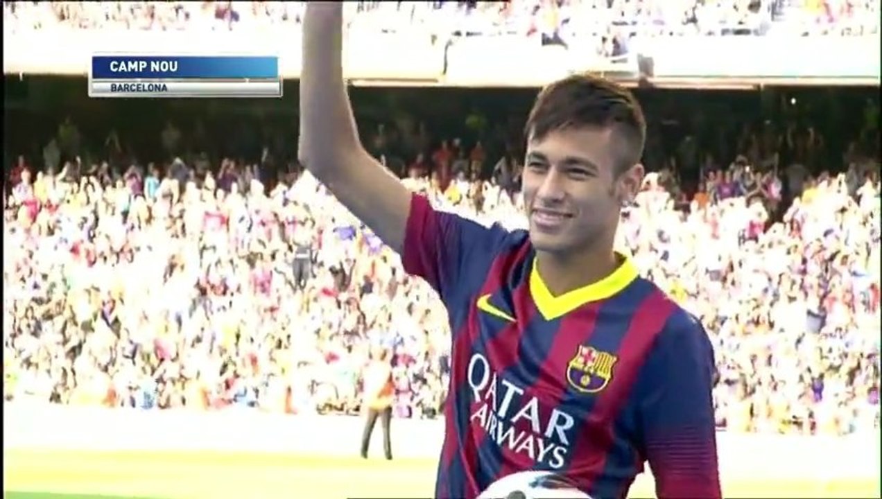 Presentación de Neymar en el Camp Nou