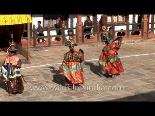 Cham dance describing the Tantric form of Buddhism in Bhutan