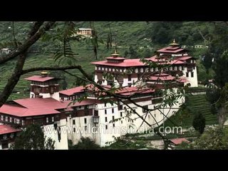 Jakar Dzong in Bumthang Valley in Bhutan