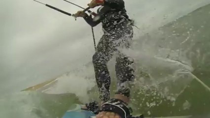 Kite dans le lagon de Seignosse