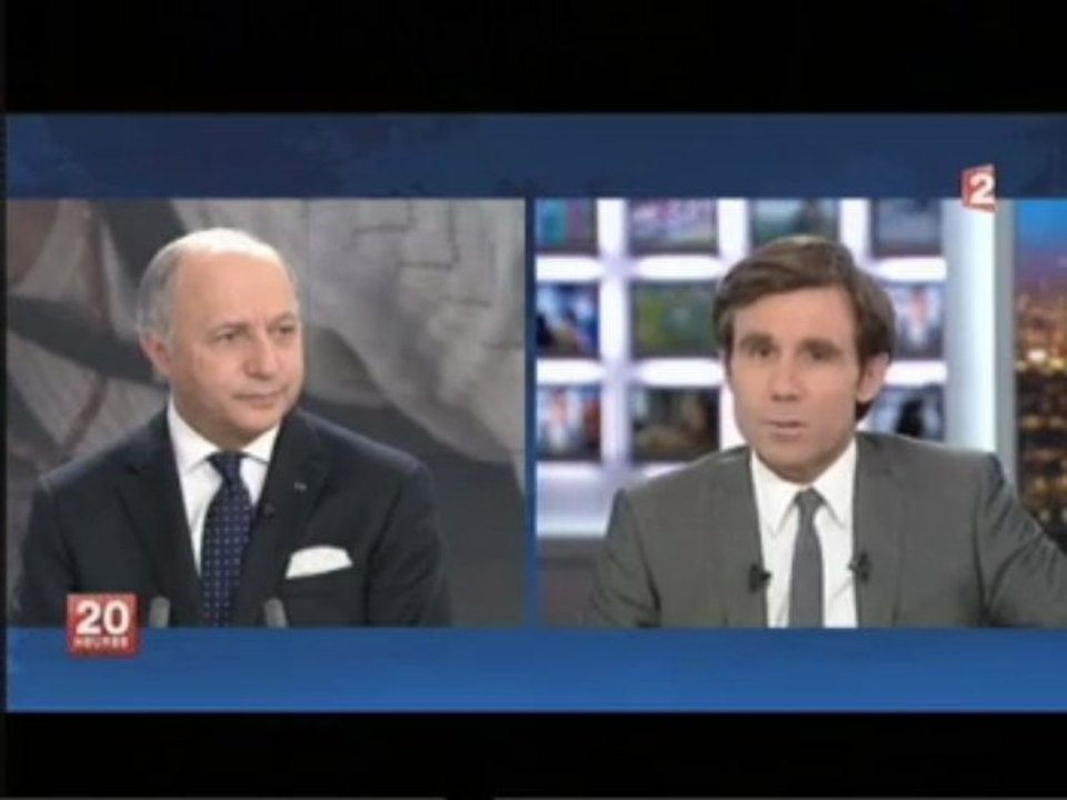 Syrie - armes chimiques : Laurent Fabius au JT de 20H de France 2 (04.06.2013)