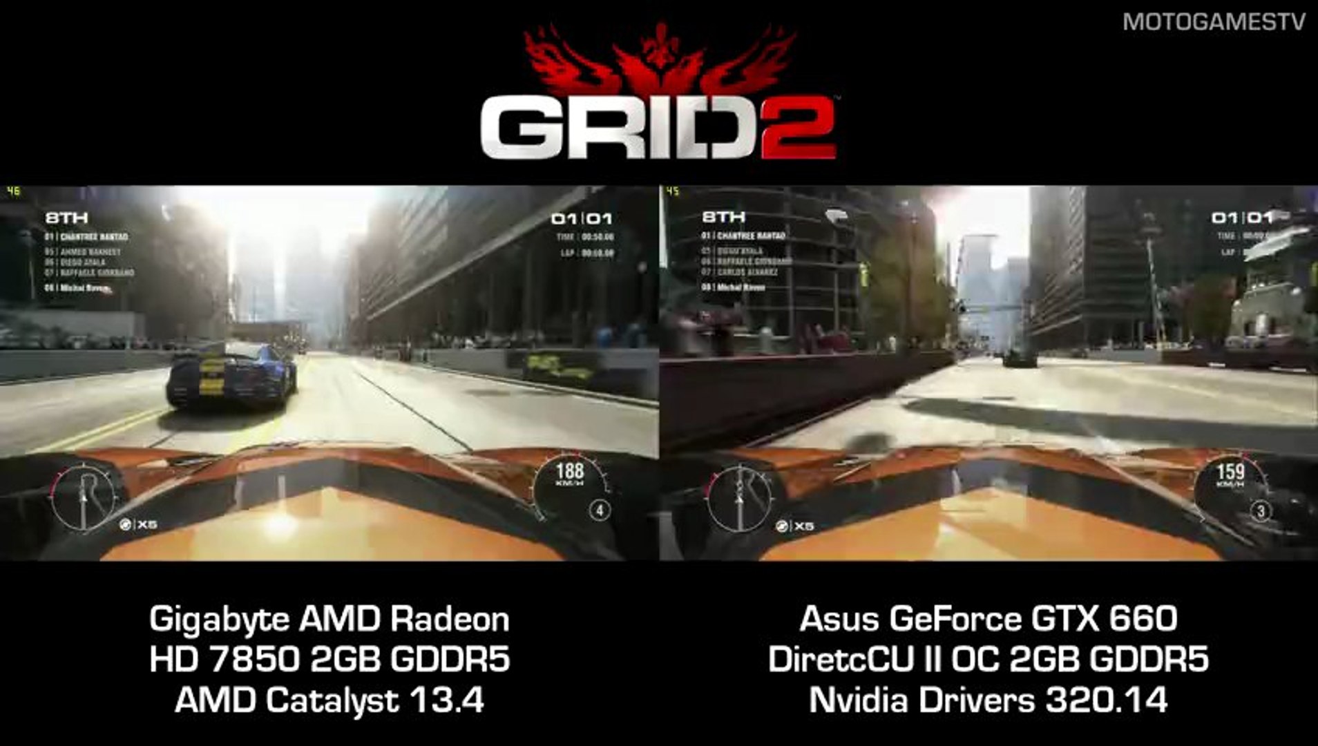 Grid 2 Radeon Hd 7850 Vs Geforce Gtx 660 Video Dailymotion