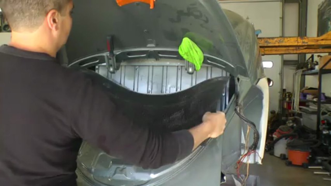 Classic VW BuGs How to Install Beetle Engine Motor Insulation Tar Boards