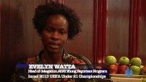The welcome to UEFA Euro 2013 of Evelyn Watta, Head of delegation of AIPS Young Reporters Program UEFA Euro 2013