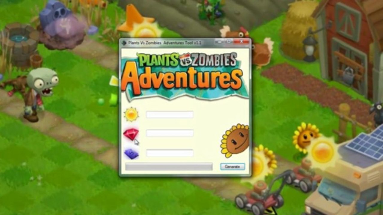 Plants Vs Zombies Adventures Hack Gems (Tutorial)