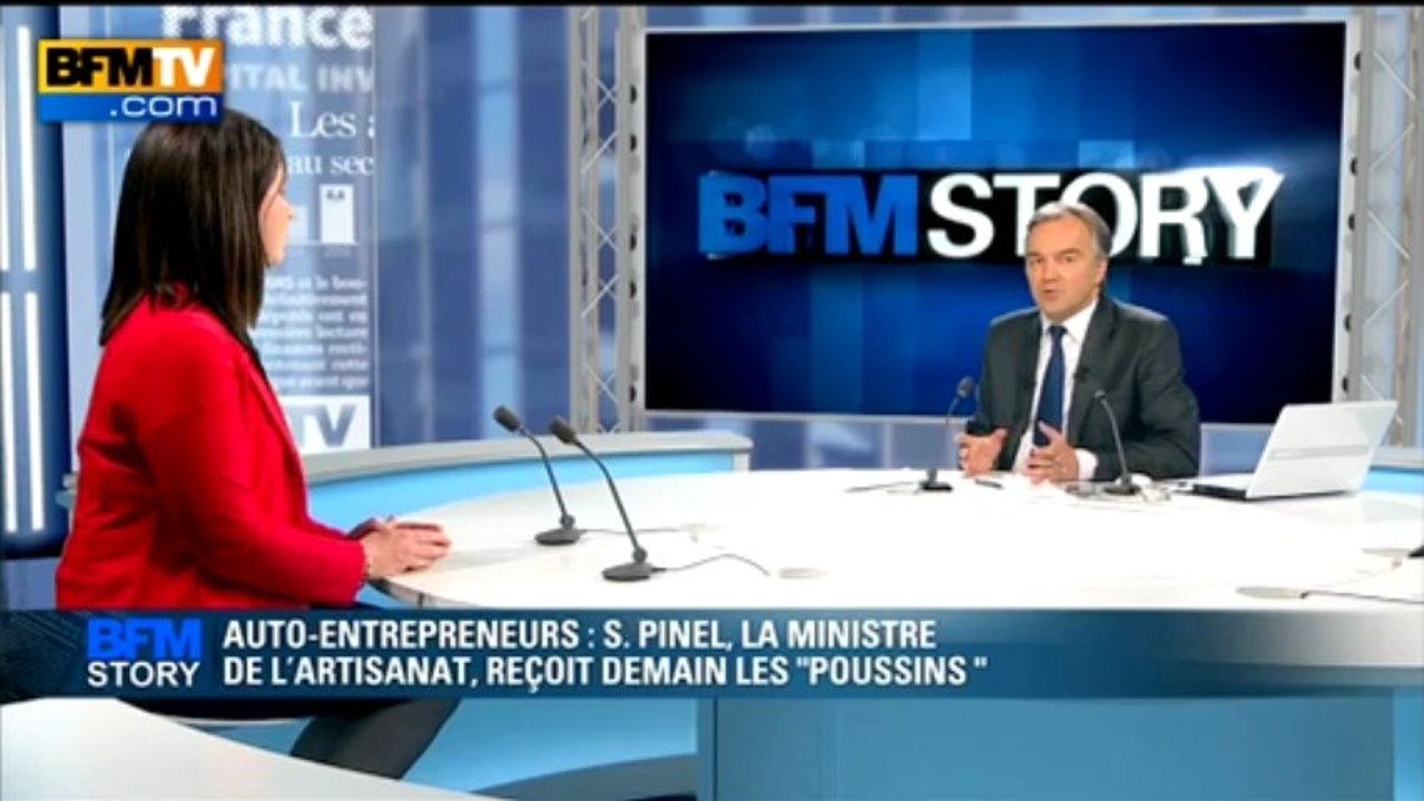 BFM STORY: Auto-entrepreneurs, Sylvia Pinel, la ministre de l'artisanat, reçoit demain les "poussins" - 05/06