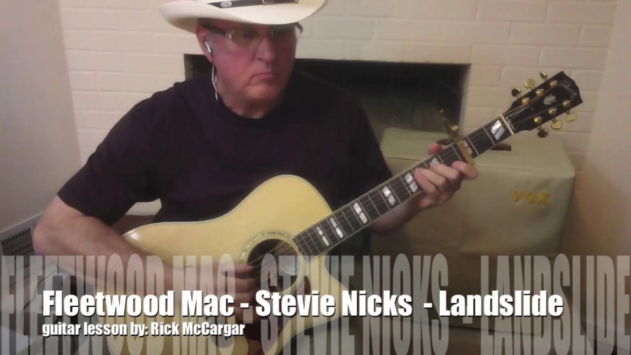 Fleetwood Mac - Landslide guitar lesson - sing along - lyrics and tab included