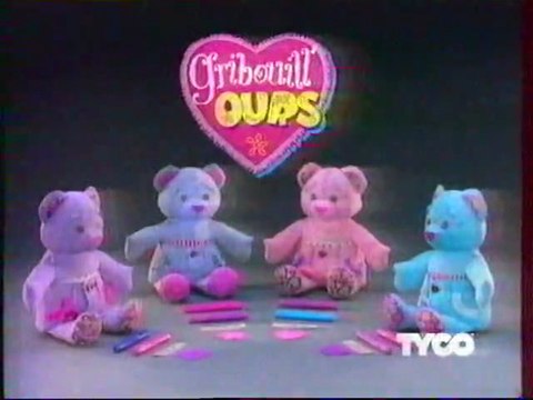 Publicité Gribouill Ours TYCO 1995