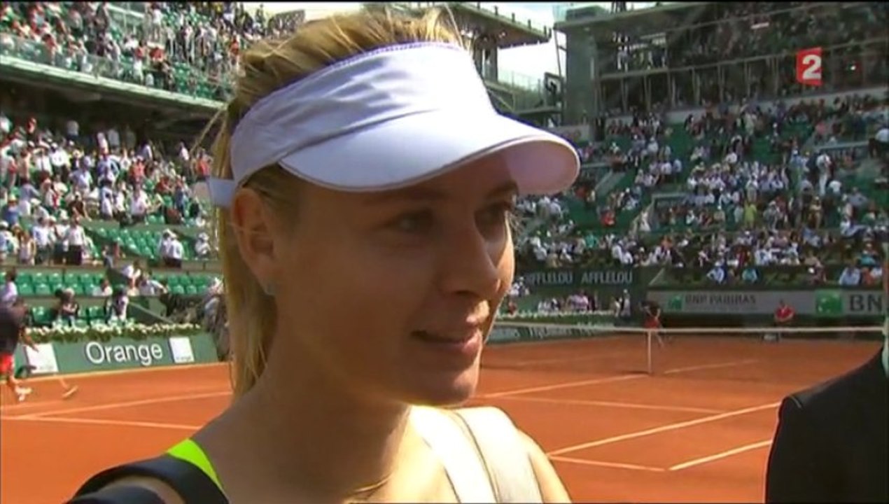 M.Sharapova, Nelson Monfort:qualif demi final 05/06/2013
