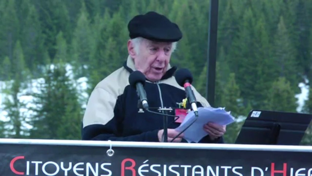 Robert Créange (FNDIRP) au Plateau des Glières en 2013