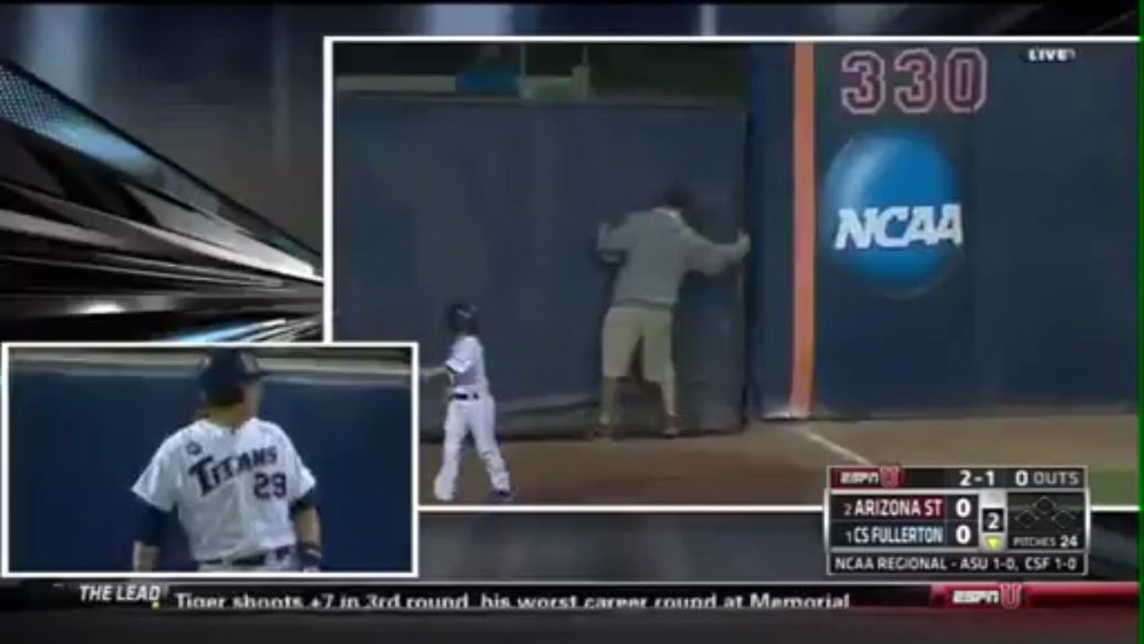 Husky Runs on the Field During CS Fullerton vs. Arizona State Game