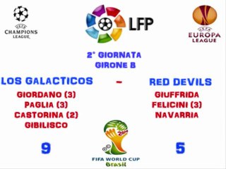 2°GIORNATA GIRONE B: LOS GALACTICOS - RED DEVILS