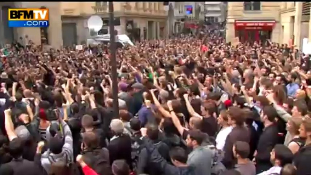 Hommage à Clément Méric: rassemblement "Antifa", passage Caumartin à Paris - 6/06