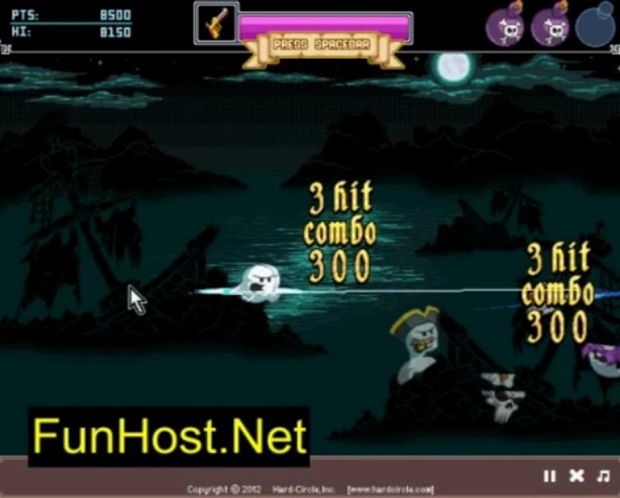 Slash fantôme - Slice & Shoot Pirate fantômes ! -Jeu à FunHost.Net/phantomslash